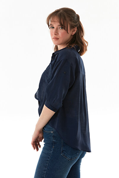 Fulla Moda Basic Body Детальна сорочка з двома кишенями