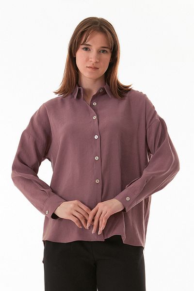 Fulla Moda Basic Oversize πουκάμισο με μακριά κουμπιά στην πλάτη