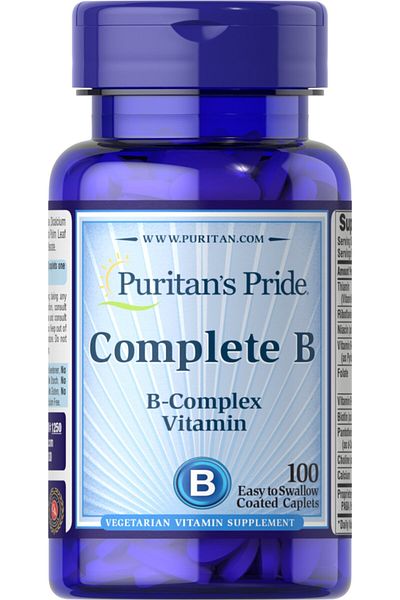 Puritan's Pride Complete B (Vitamin B Complex) – 100 Caplets
