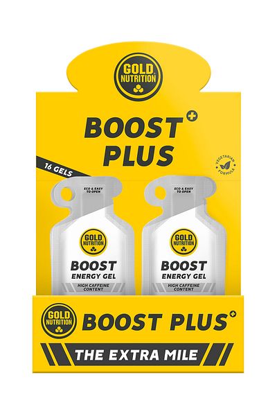 GOLDNUTRITION Unflavored Energy Gel, Boost Energy Gel, Box of 16 Gels
