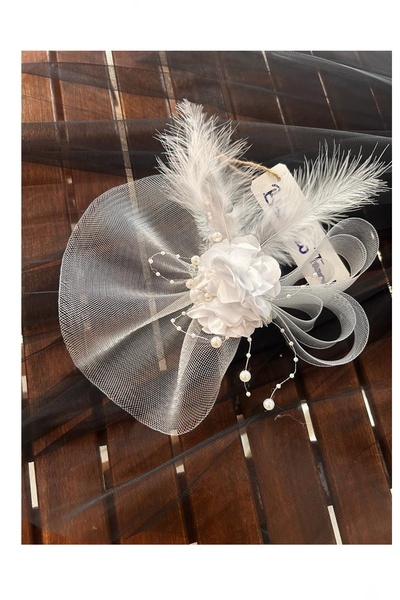 bbays new trend BEYAZ VUALET,GELİN SAÇ TOKA,NİKAH ŞAPKASI,BALO KEP,VUALET,SAÇ ŞAPKA,KOKTEYL,SAÇ AKSESUAR