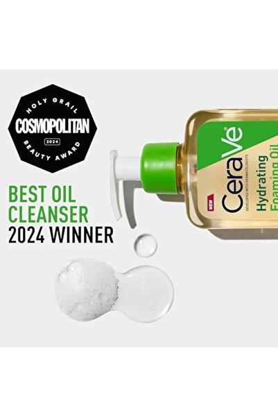 CeraVe Hydrating Foaming Cleanser with Squalane,Hyaluronic Acid & Moisturizing for Dry Skin