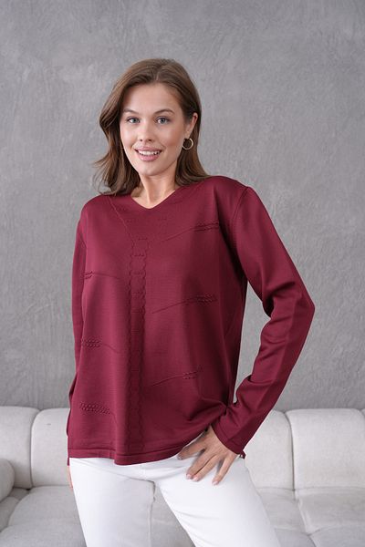 Lamierra Knitwear Young Mother Seasonal V-Neck Sweater