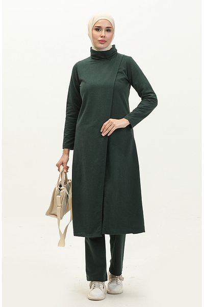 sefamerve Σετ αθλητικής φόρμας Emerald Green Turtleneck - 3043-12