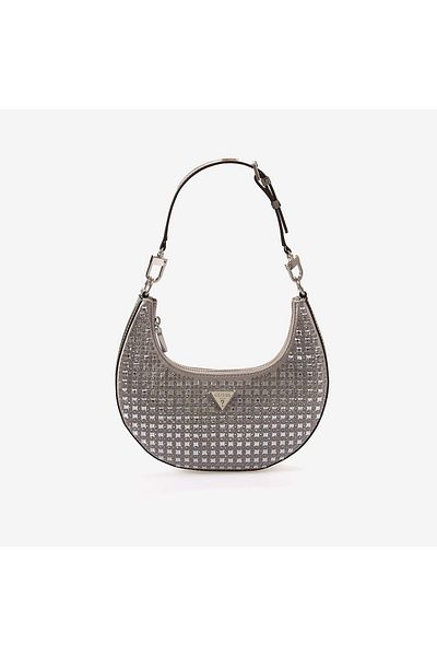 Guess Lua Women's Stone Appliqued Hobo Silver Bag Hwiy9205010