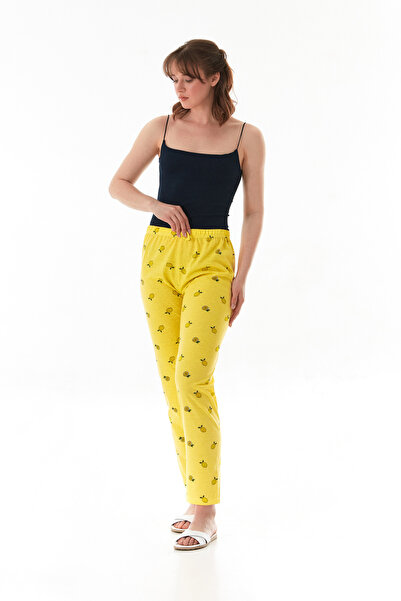 Fulla Moda Lemon Printed Pajama Bottoms