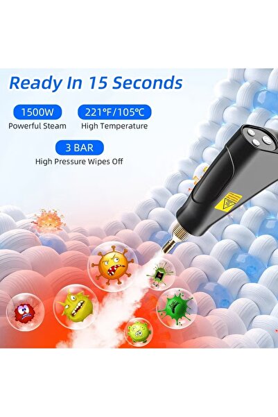 FlashHawk Steam Cleaner, 4.5Bar Pressurized Steamer for Cleaning, Handheld Steam Cleaner,with 6pcs Accessories