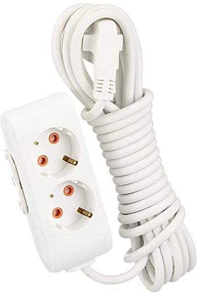 STOREMAX Svticaret Multi-Let Double Socket Grounded Wired Child Proof 5 Mt Mhm 1053513