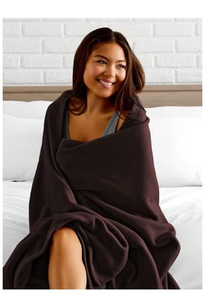 BSB HOME ® 220 GSM Premium Plush Single Blanket for Bed, Sofa,Travel, Camping | 150 * 220 cm | BROWN