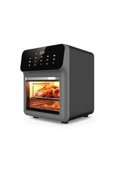 FlashHawk Air Fryer 10L for Grilling, Broiling, Roasting, Baking and Toasting 10L 1350W FD-1015B Black