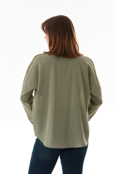 Fulla Moda Basic Double Pocket Oversize Shirt