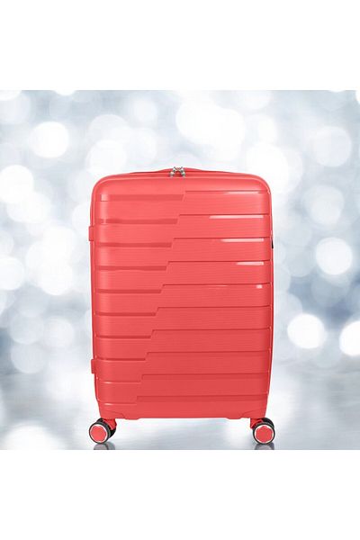 Naimeed Company Large Travel Trolley, Naimeed D5964, 4 Double Wheels 360 Degrees Removable, Pp, Red, 44x26x61cm