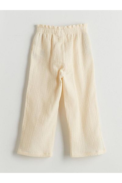 LC Waikiki Girl's Muslin Trousers with Ribbon Detail (S5)