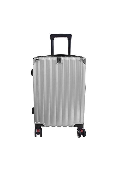 Naimeed Company Travel trolley, Naimeed D5389S, 4 double wheels 360 degrees, ABS, combination lock,Silver,38x23x60cm