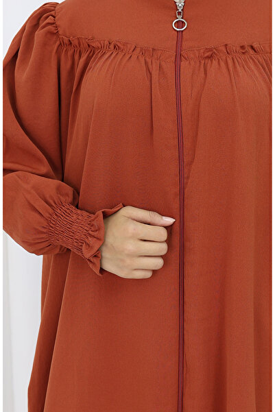 sefamerve Zippered Ferace with Elastic Handle 2035-04 Tile