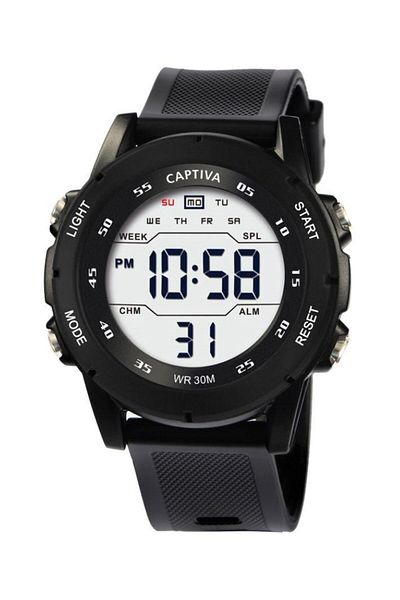 captiva Digital 30 Meters Water Resistant Children's Wristwatch with Light Alarm and Stopwatch and Calendar