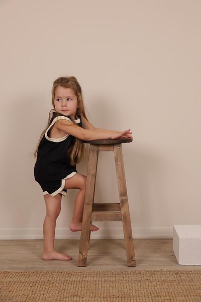 OhlalaKoala Black Unisex Athlete Shorts Set