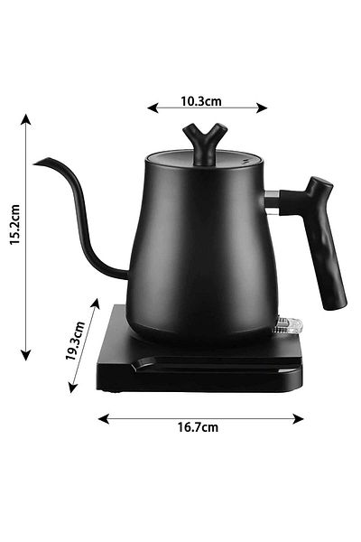 ET-LIFE Gooseneck Electric Kettle 0.8L, Ultra Fast Boiling Hot Water Kettle, for Pour-over Coffee/Tea, 1000W