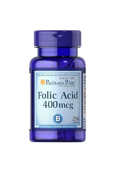 Puritan's Pride Folic Acid 400 mcg – 250 Tablets