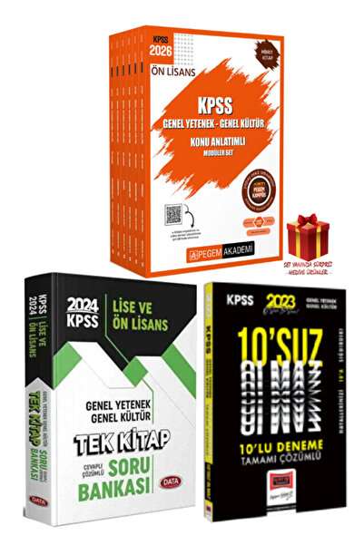 Pegem Akademi Yayıncılık 2026 Pegem Ön Lisans KPSS GYGK Konu Anlatım Modüler ...
