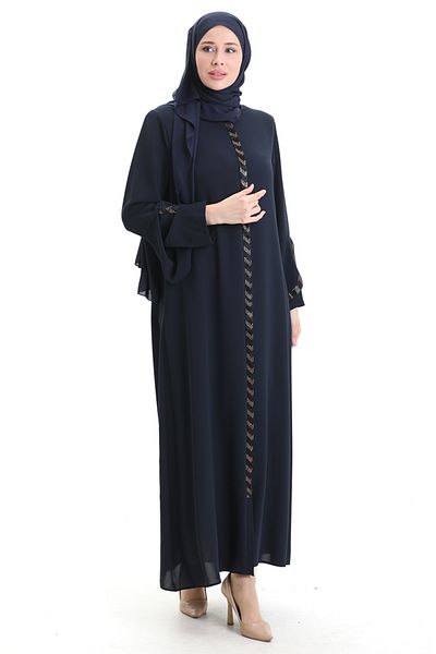 sefamerve Μεγάλο μέγεθος ριγέ Ferace 2038-02 Navy Blue