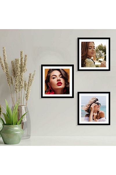 Nobbystar Adhesive Plug-in Classic Square Frames - Pack of 3