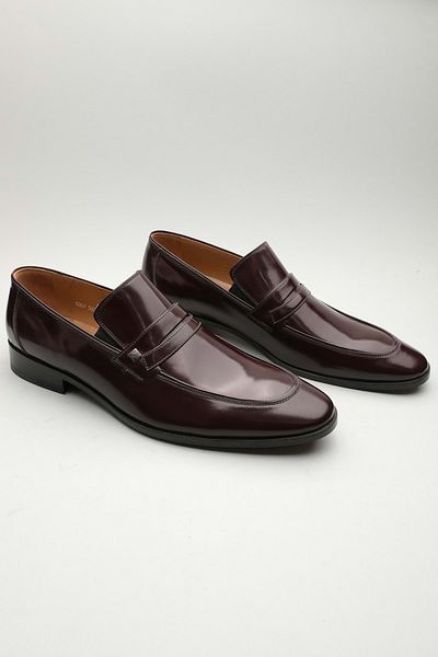 Gondol Piele naturală pentru bărbați Clasic Leather Claret Red 44 ttx.174