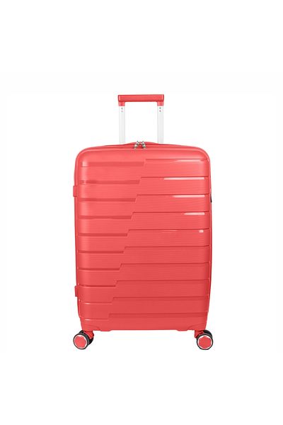 Naimeed Company Large Travel Trolley, Naimeed D5964, 4 Double Wheels 360 Degrees Removable, Pp, Red, 44x26x61cm