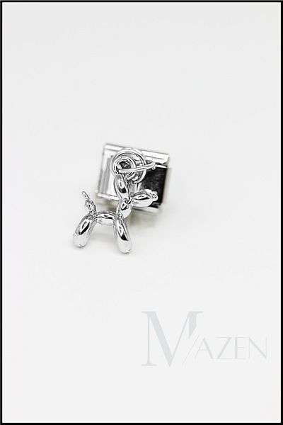 MAZEN 1 Pcs Balloon Dog Dangle Italian Steel Bracelet Charm