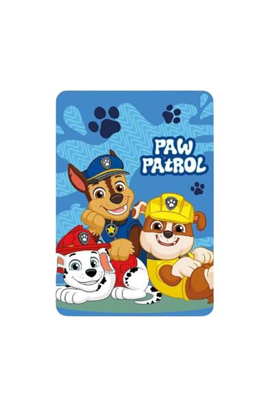 PAW PATROL Patura fleece, 100x140 cm, Albastru, Paw Patrol Chase, Marshall and Rubble