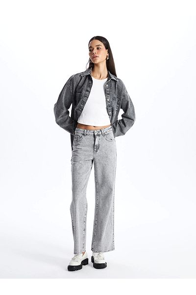 LC Waikiki Lcw Jeans Gray Wideleg Women's Jean Pants