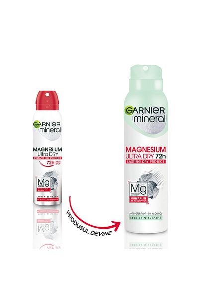 Garnier Deodorant antiperspirant spray Garnier Mineral Magnesium Ultra Dry pentru femei