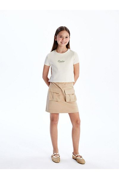 LC Waikiki Girls' Skirt with Elastic Waist (S5)