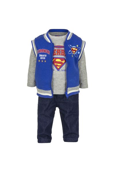 Superman Set Superman 3 piese pentru copii APH0226 Albastru 68 CM
