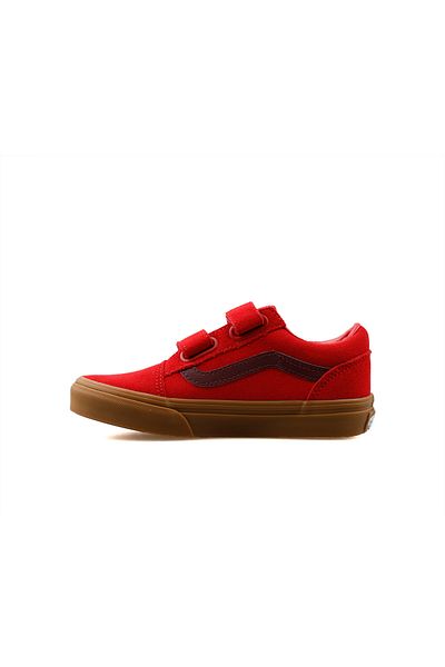Vans Old Skool V Kids Casual Shoes Red