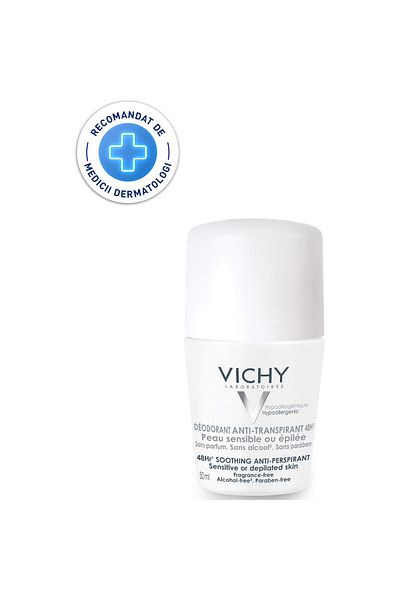 Vichy Deodorant roll-on antiperspirant Vichy fara parfum