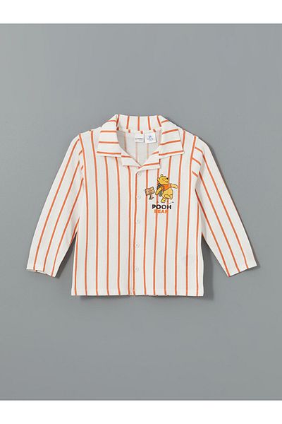 LC Waikiki Standard Mold 100% Cotton Combed Fabric Licensed Polo Collar Baby Boy Pajama Set