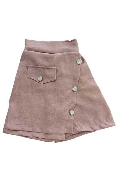 Kamex Bow Blouse and Button Detail Shorts Set
