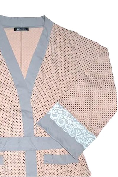 EXCLUSIVE Camasa de noapte cu maneca lunga, P1331 Roz deschis M INTL