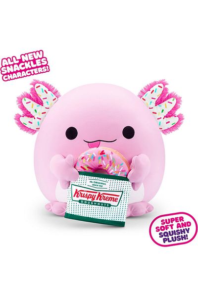 Zuru Snackles Series 2 Axolotl & Krispy Kreme 16 Inch Plush by ZURU, Ultra Soft Plush, Collectible Plu...