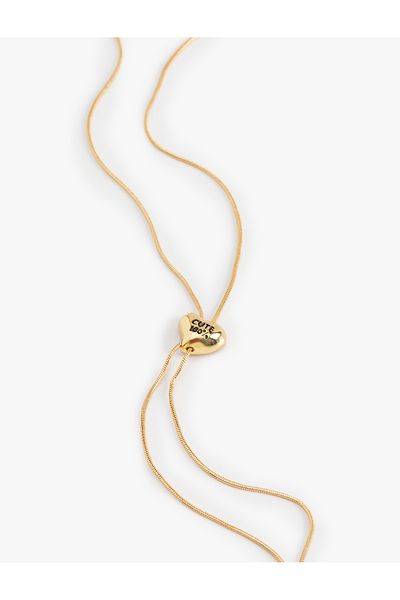Koton Heart Detailed Long Chain Necklace