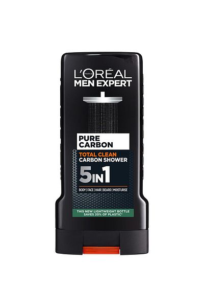 L'Oreal Paris Gel de dus revigorant 5-in-1 L'Oreal Paris Men Expert Pure Carbon pentru barbati
