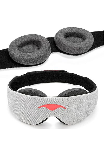 MANTA Sleep Mask - 100% Blackout Eye Mask - Zero Eye Pressure - Adjustable Eye Cups - Guaranteed Dee