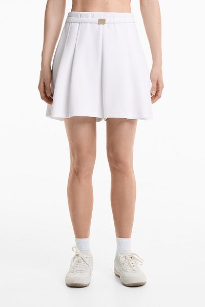 Oysho Buckle piqué Bermuda shorts with cotton