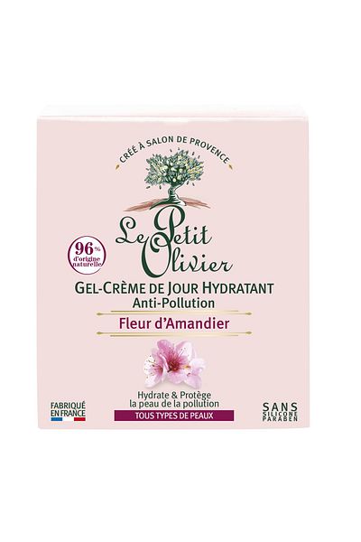 Le Petit Olivier Gel crema pentru zi Le petit olivier cu migdale antipoluare pentru toate tipurile de ten