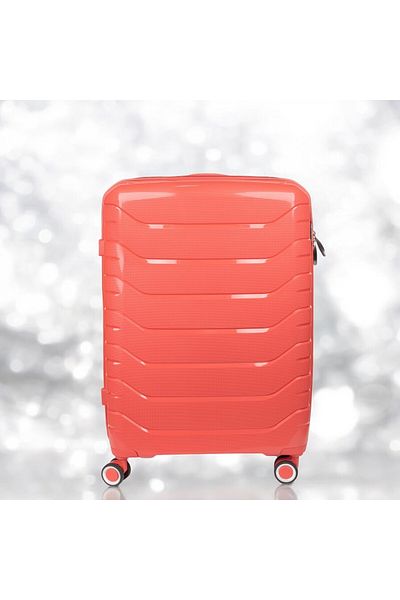 Naimeed Company Large travel trolley, Naimeed D5969, 4 double wheels 360 degrees removable, PP, Red, 44x26x61cm