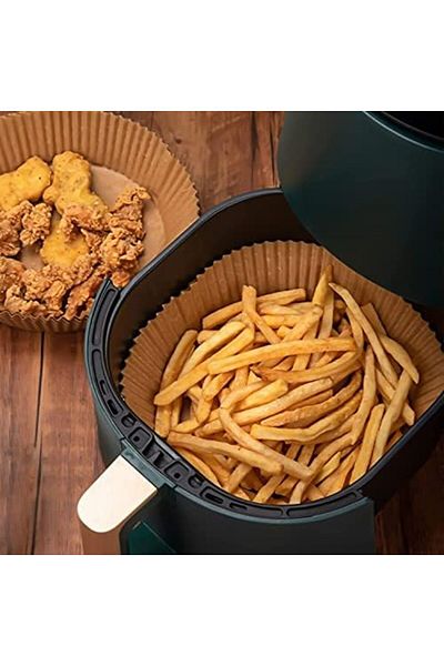 STOREMAX Sellbuystore Airfryer Baking Paper 50 Pieces Round Baking Tray Fireproof Non-Stick Food Pa