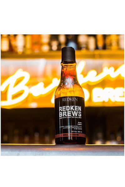REDKEN Sampon balsam si gel de dus Redken Brews 3 in 1