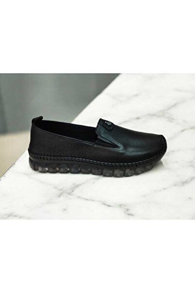 Voyager KADIN İÇ VE DIŞ HAKİKİ DERİ BAĞCIKSIZ POLİ TABAN ORTOPEDİK GÜNLÜK AYAKKABI