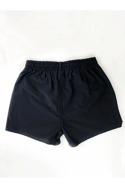 Lio20 Women's Large Size Swim Shorts-Black-Between 3Xl-6Xl